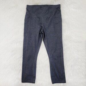Avia Capri Leggings Size Small S 4-6 Gray Grey Athletic Side Pocket